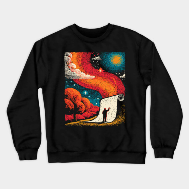 The Cosmic Scroll - Unrolling the Universe Crewneck Sweatshirt by TuncGK