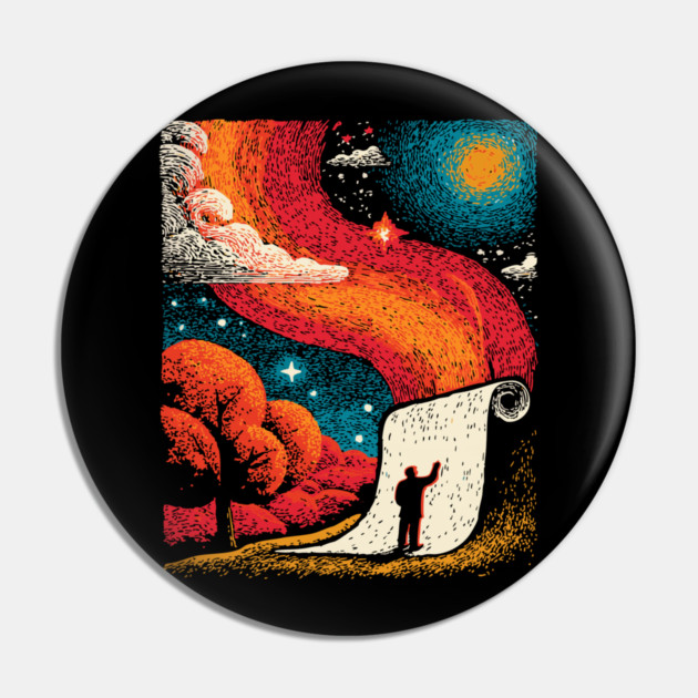 The Cosmic Scroll - Unrolling the Universe Pin by TuncGK