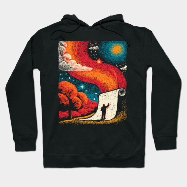 The Cosmic Scroll - Unrolling the Universe Hoodie by TuncGK