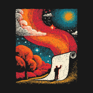 The Cosmic Scroll - Unrolling the Universe T-Shirt