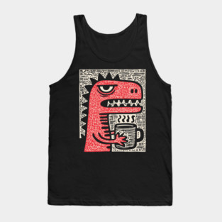 Absurdist Humor - The T-Rex Morning Coffee Tank Top