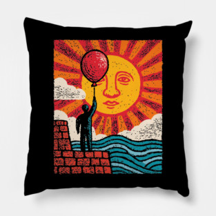 Whimsical Hope - Reaching for a Sunny Day Pillow