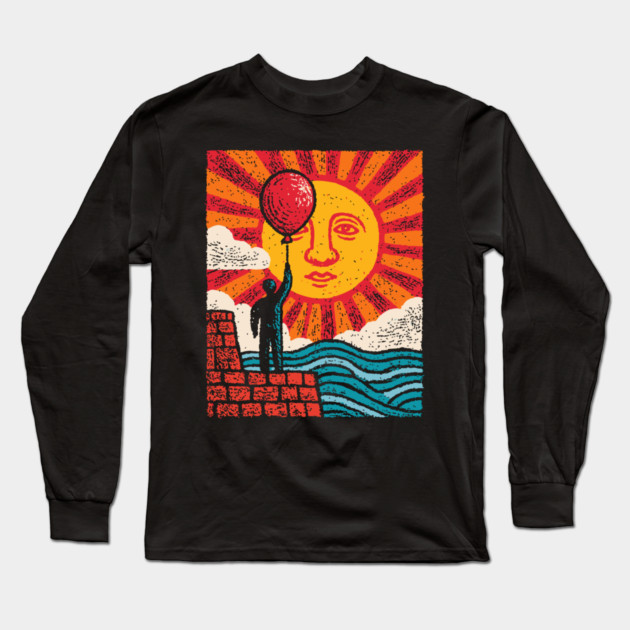 Whimsical Hope - Reaching for a Sunny Day Long Sleeve T-Shirt by TuncGK