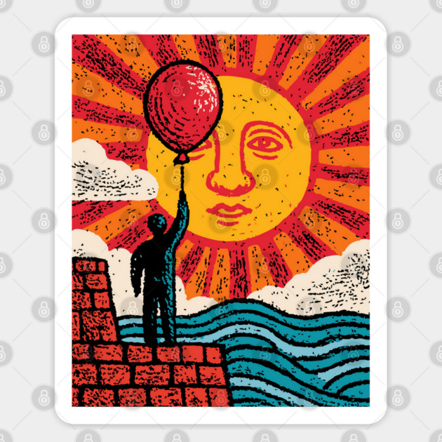 Whimsical Hope - Reaching for a Sunny Day Sticker by TuncGK