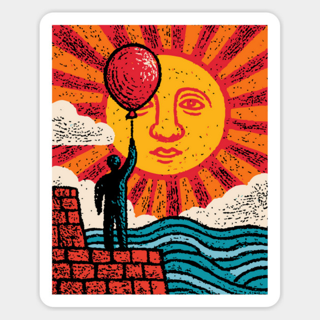 Whimsical Hope - Reaching for a Sunny Day Magnet by TuncGK
