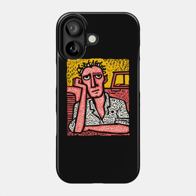 The Weary Farmer - A Portrait of Rural Burnout Phone Case by TuncGK