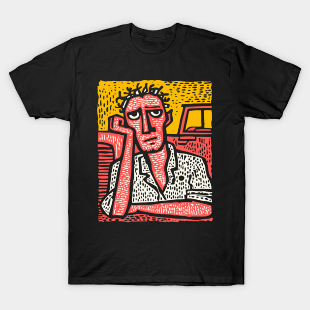 The Weary Farmer - A Portrait of Rural Burnout T-Shirt by TuncGK