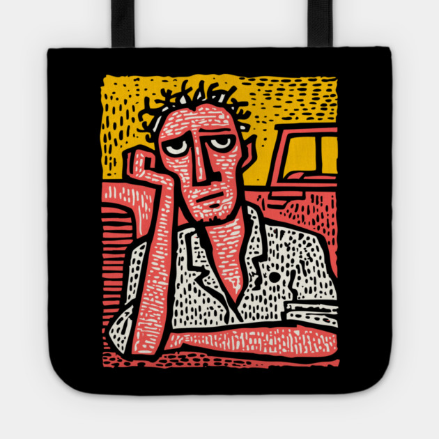The Weary Farmer - A Portrait of Rural Burnout Tote by TuncGK
