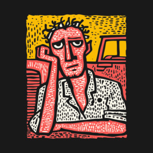 The Weary Farmer - A Portrait of Rural Burnout T-Shirt