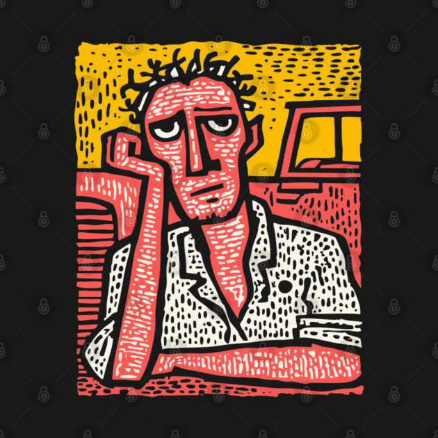 The Weary Farmer - A Portrait of Rural Burnout by TuncGK