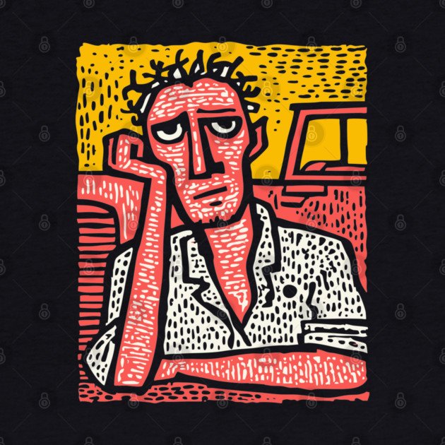 The Weary Farmer - A Portrait of Rural Burnout by TuncGK