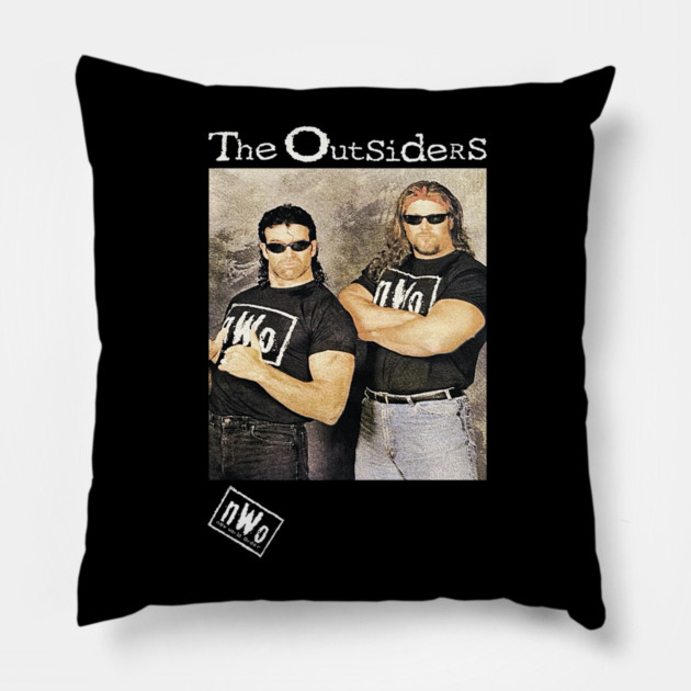 The Outsiders - Kevin Nash & Scott Hall  - NWO Wrestling Pillow by nicklower