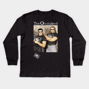 The Outsiders - Kevin Nash & Scott Hall  - NWO Wrestling Kids Long Sleeve T-Shirt