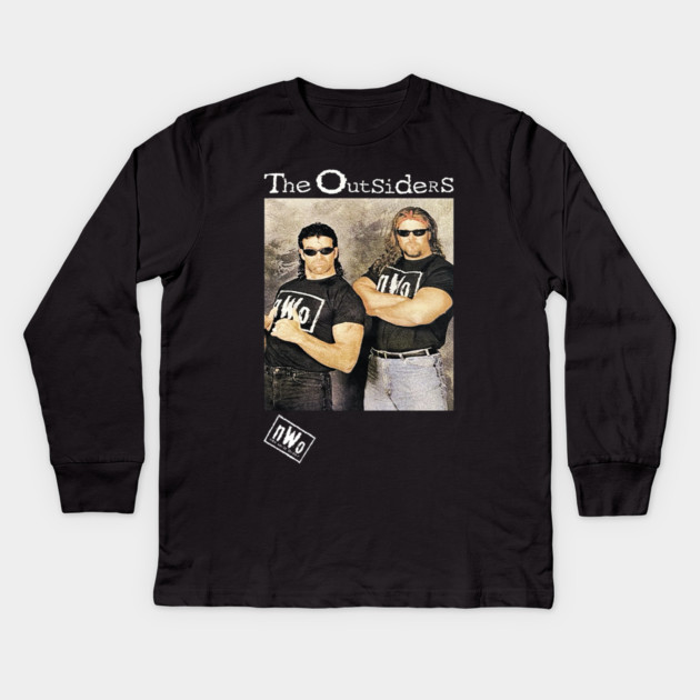 The Outsiders - Kevin Nash & Scott Hall  - NWO Wrestling Kids Long Sleeve T-Shirt by nicklower