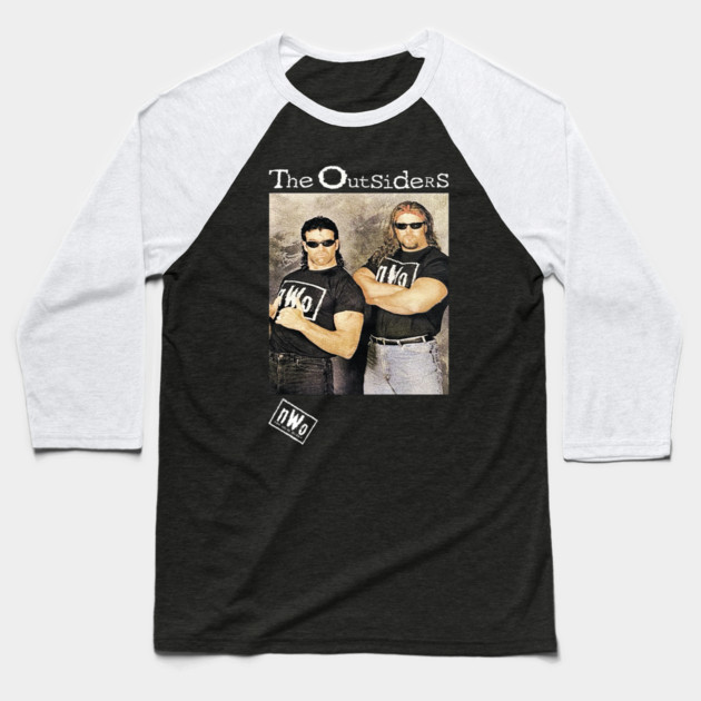 The Outsiders - Kevin Nash & Scott Hall  - NWO Wrestling Baseball T-Shirt by nicklower