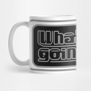 What’s Going On - rectangle sign Mug