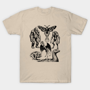 Vintage Tattoo Retro Image Famous Cryptids T-Shirt