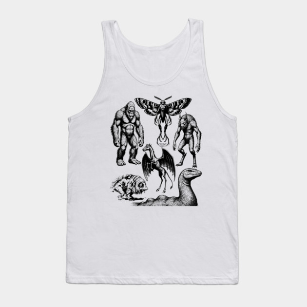 Vintage Tattoo Retro Image Famous Cryptids Tank Top by Luxinda