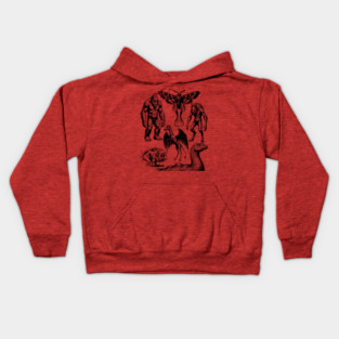 Vintage Tattoo Retro Image Famous Cryptids Kids Hoodie