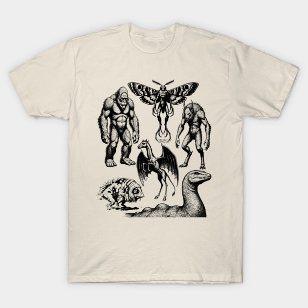 Vintage Tattoo Retro Image Famous Cryptids T-Shirt by Luxinda