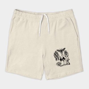 Vintage Tattoo Retro Image Famous Cryptids Shorts