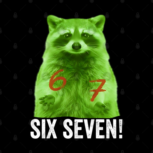 67 Raccoon Hand Gestures Alien Green silly funny meme by Luxinda