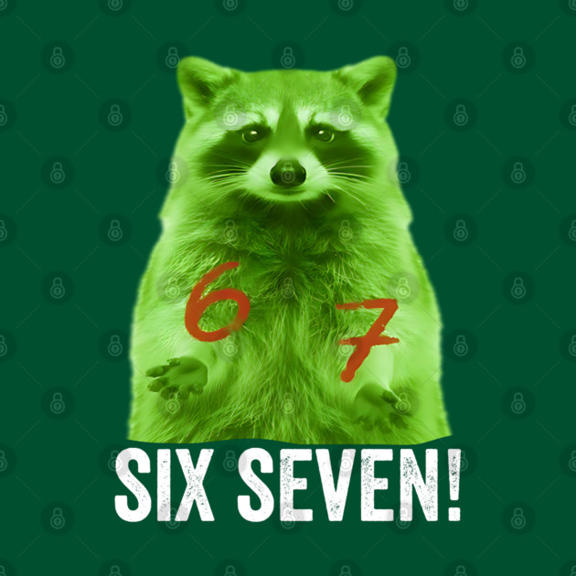 67 Raccoon Hand Gestures Alien Green silly funny meme by Luxinda