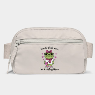 Cute Frog: I'm Not A Hot Mess, I'm a Zesty Fiasco Bag
