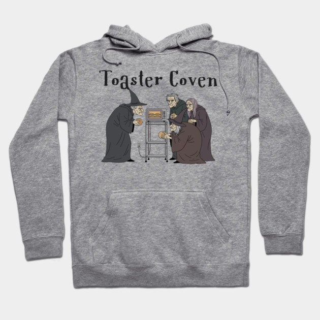 Toaster Coven Halloween Witches Cooking Pun Silly Design Hoodie by Luxinda