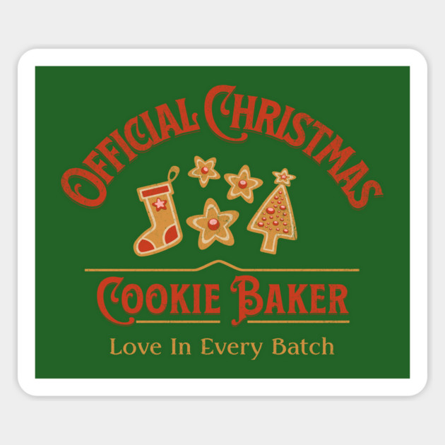 Official Cookie Baker Christmas Sweater Holiday Baking Magnet by Yesteeyear