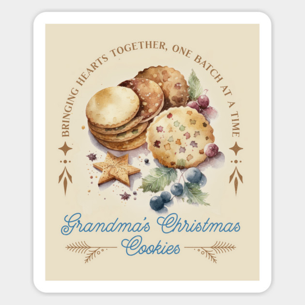 Grandma’s Christmas Cookies Family Baking With Love Magnet by Yesteeyear