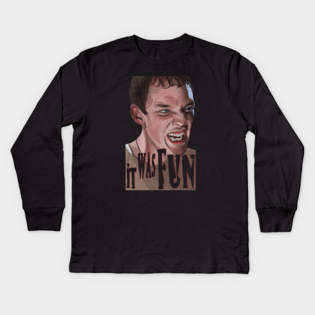 Scream: Stu Says It Was Fun Kids Long Sleeve T-Shirt by 51Deesigns