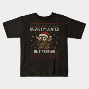 Overstimulated-But-Festive Kids T-Shirt