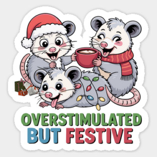 overstimulated-but-festive Magnet