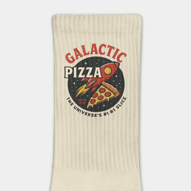 Galactic Pizza  – Vintage Retro Space Pizza Rocket by ArtistTee ⭐⭐⭐⭐⭐