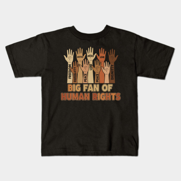 Big Fan of Human Rights Kids T-Shirt by ArtistTee ⭐⭐⭐⭐⭐