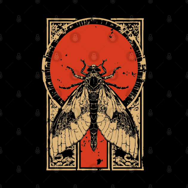 Gothic Luna Moth Japanese Insect Art Moon Moth Design by TuncGK