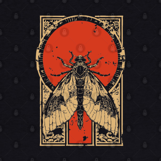 Gothic Luna Moth Japanese Insect Art Moon Moth Design by TuncGK