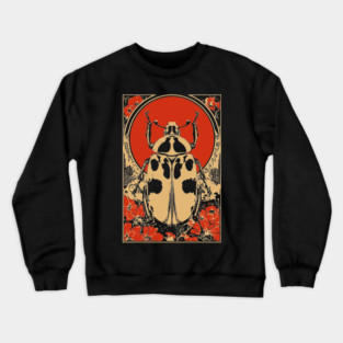 Gothic Goliath Beetle Japanese Insect Art Botanical Scarab Design Crewneck Sweatshirt