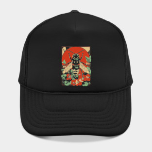 Gothic Asian Hornet Japanese Insect Art Symmetrical Wasp Design Hat