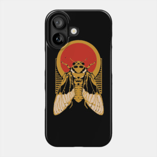 Gothic Cicada Japanese Insect Art Summer Bug Design Phone Case