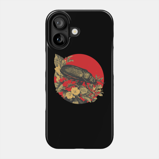 Gothic Kabutomushi Japanese Insect Art Samurai Beetle Design Phone Case by TuncGK