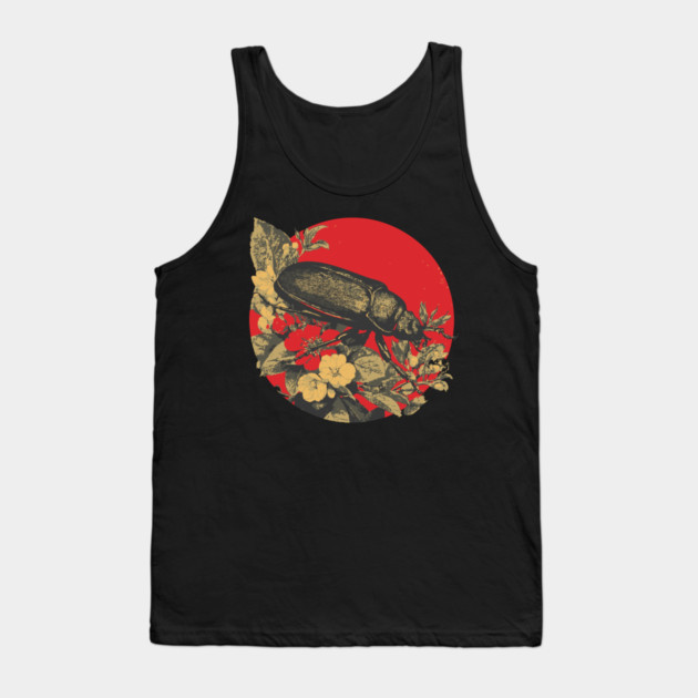 Gothic Kabutomushi Japanese Insect Art Samurai Beetle Design Tank Top by TuncGK