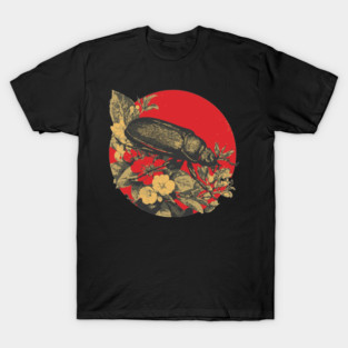 Gothic Kabutomushi Japanese Insect Art Samurai Beetle Design T-Shirt