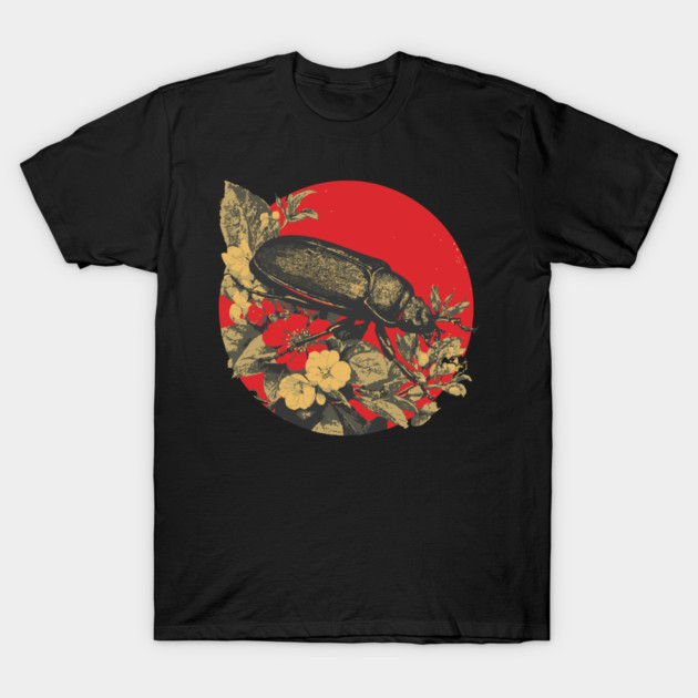 Gothic Kabutomushi Japanese Insect Art Samurai Beetle Design T-Shirt by TuncGK