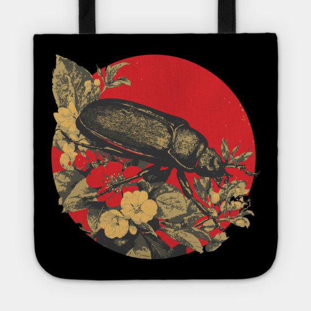 Gothic Kabutomushi Japanese Insect Art Samurai Beetle Design Tote by TuncGK