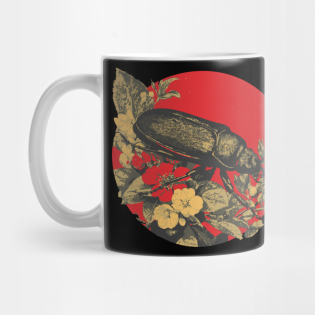Gothic Kabutomushi Japanese Insect Art Samurai Beetle Design by TuncGK