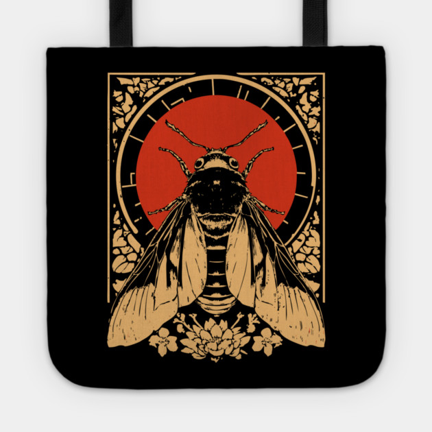 Gothic Sphinx Moth Japanese Insect Art Hawk Moth Design Tote by TuncGK