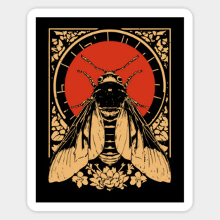 Gothic Sphinx Moth Japanese Insect Art Hawk Moth Design Sticker