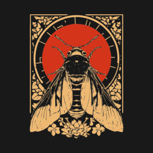 Gothic Sphinx Moth Japanese Insect Art Hawk Moth Design T-Shirt